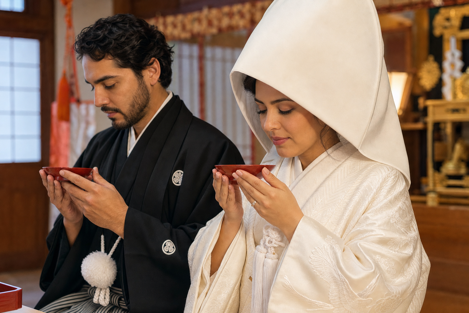 Detalle ceremonial de san-san-kudo